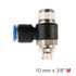 Flow Control Swiv. Elbow Pu 10mm X 3/8' M
